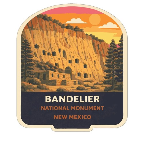 Bandelier new mexico sticker - bandelier,