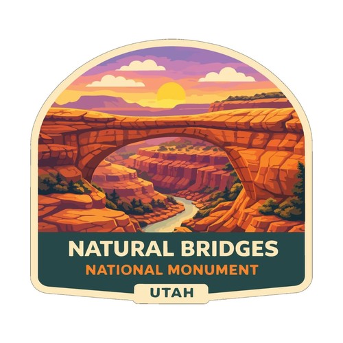 Natural bridges utah sticker - bridges,
